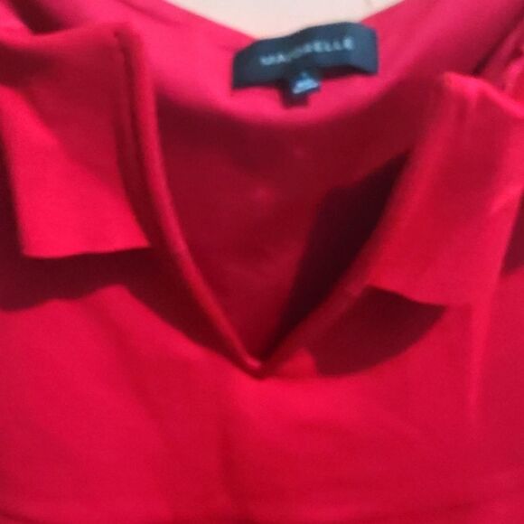 Majorelle Red Ophelia Pointe Ruffle Off  Shoulder Fit and Flare Skater D… - Picture 4 of 8